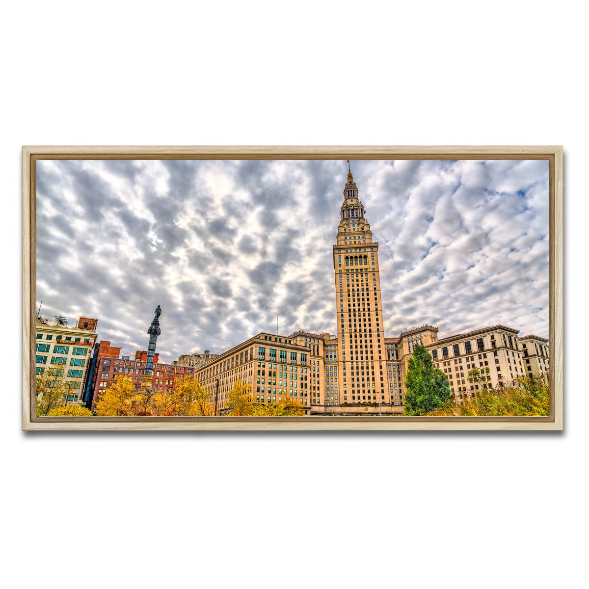 AUTO-MOCKUP WHITE | Terminal Tower | 1 Piece | Natural Framed Canvas | group=2x1