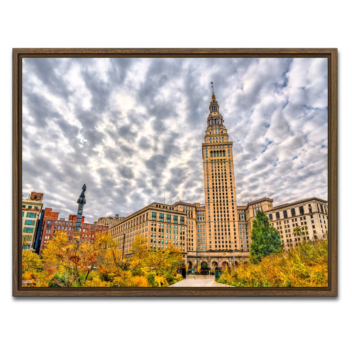 AUTO-MOCKUP WHITE | Terminal Tower | 1 Piece | Walnut Framed Canvas | group=4x3