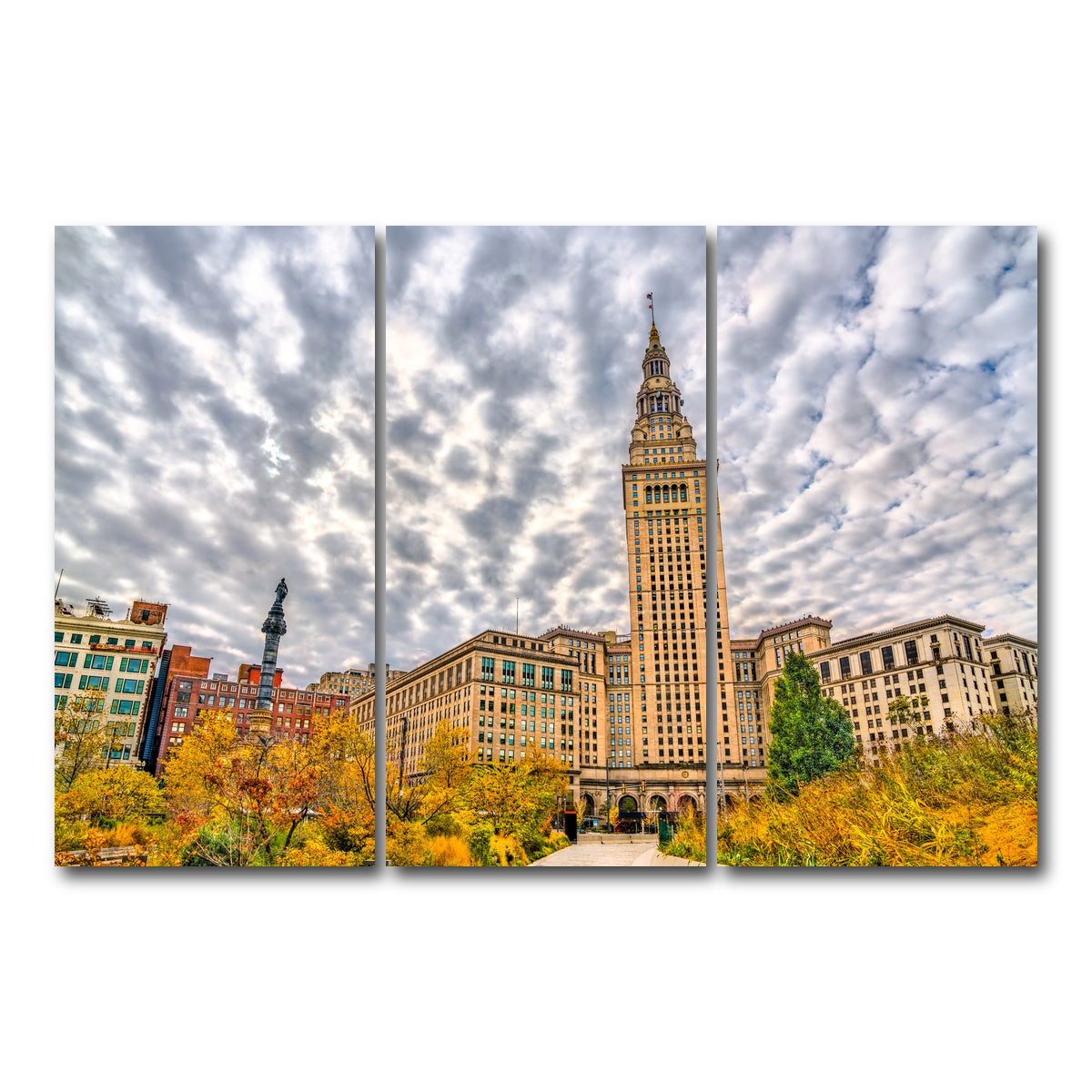 AUTO-MOCKUP WHITE | Terminal Tower | 3 Piece | Gallery Wrap Canvas | group=12x24