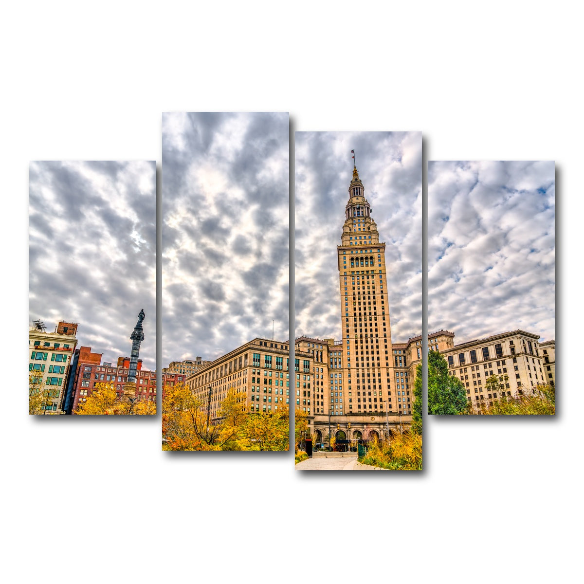 AUTO-MOCKUP WHITE | Terminal Tower | 4 Piece | Gallery Wrap Canvas | group=4_short