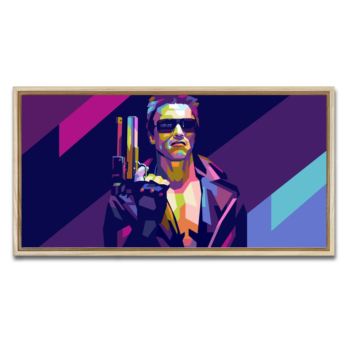 AUTO-MOCKUP WHITE | Terminator Arnold | 1 Piece | Natural Framed Canvas | group=2x1