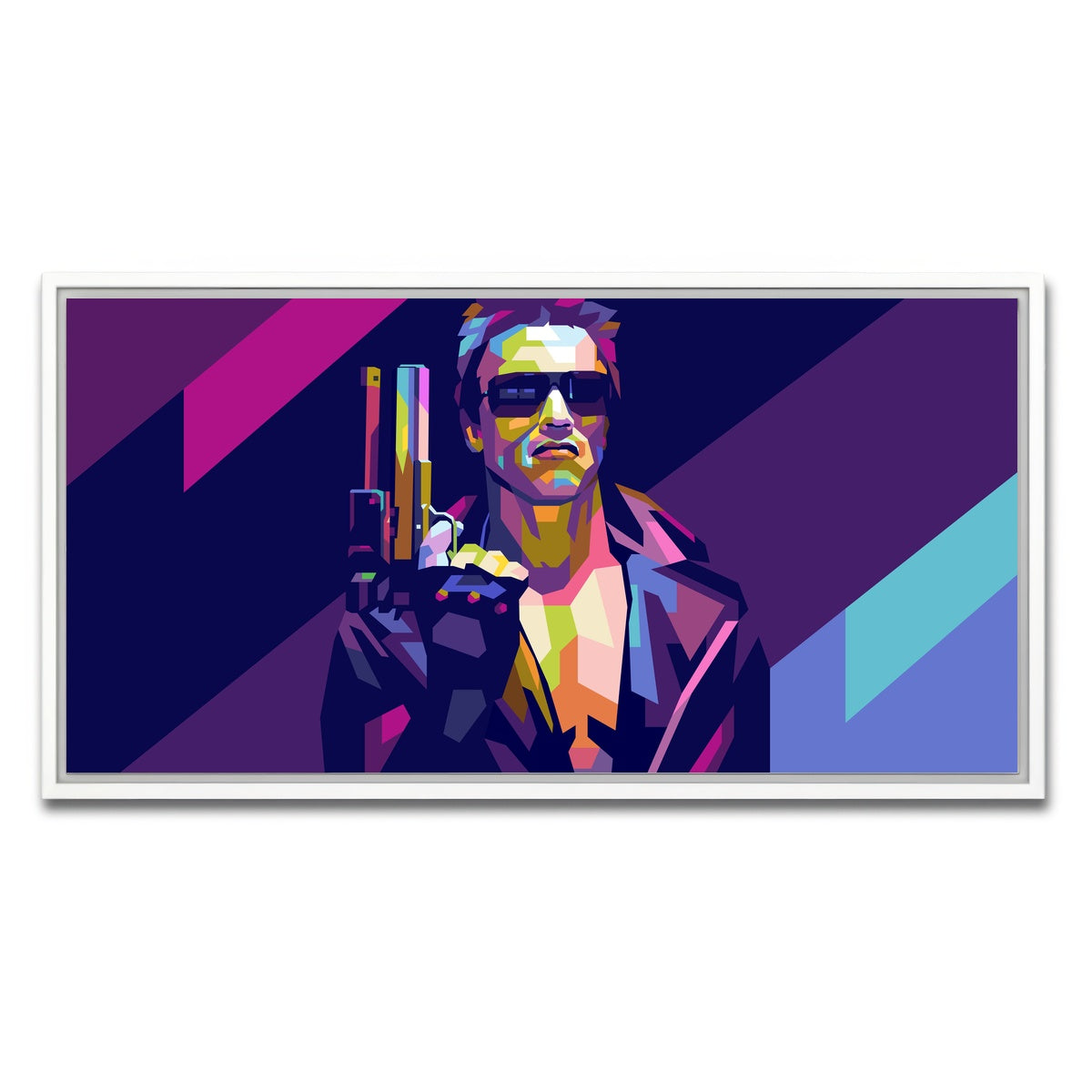 AUTO-MOCKUP WHITE | Terminator Arnold | 1 Piece | White Framed Canvas | group=2x1