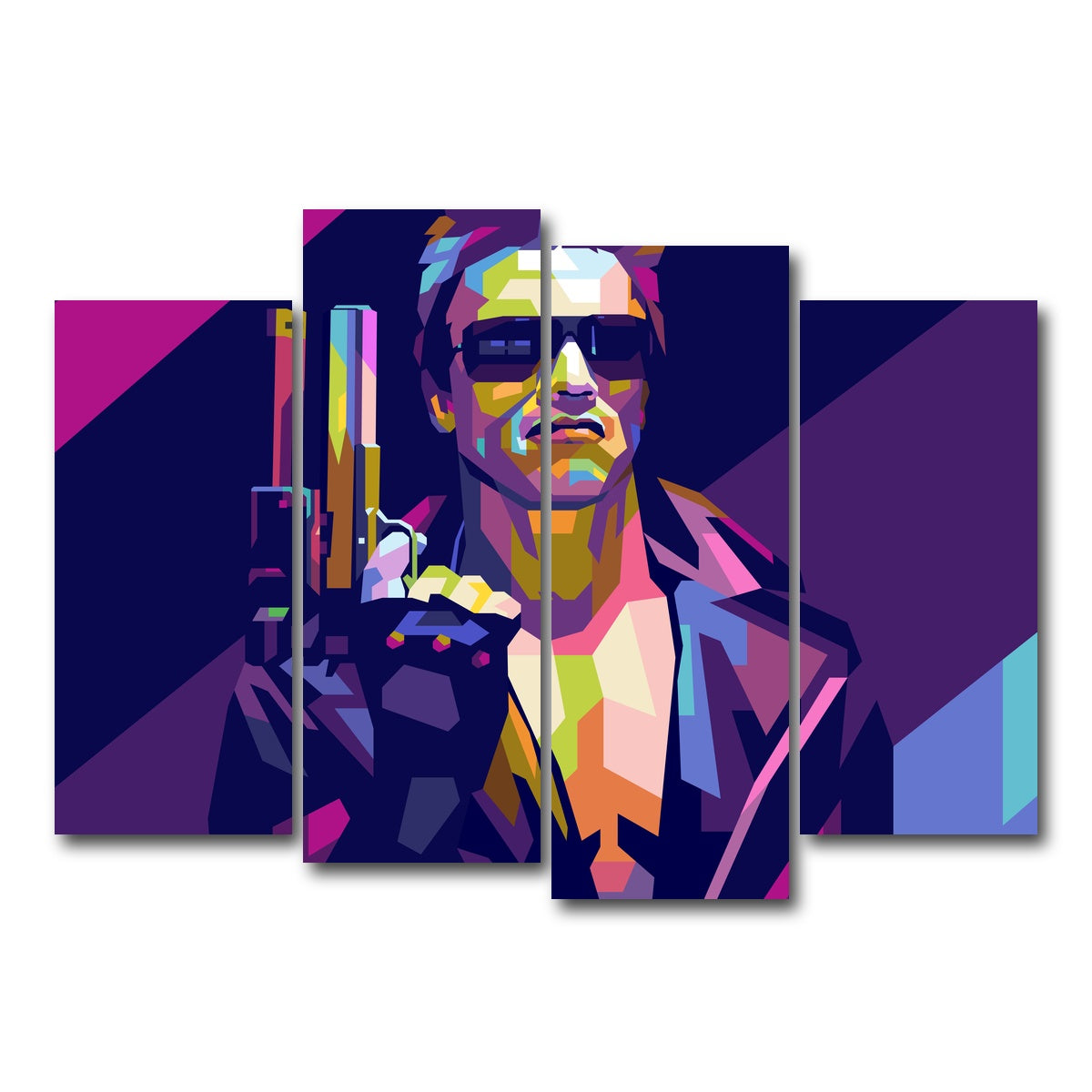 AUTO-MOCKUP WHITE | Terminator Arnold | 4 Piece | Gallery Wrap Canvas | group=4_normal