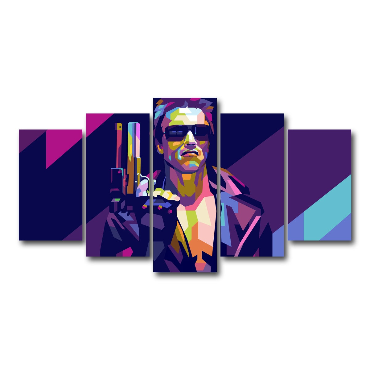 AUTO-MOCKUP WHITE | Terminator Arnold | 5 Piece | Gallery Wrap Canvas | group=5_normal