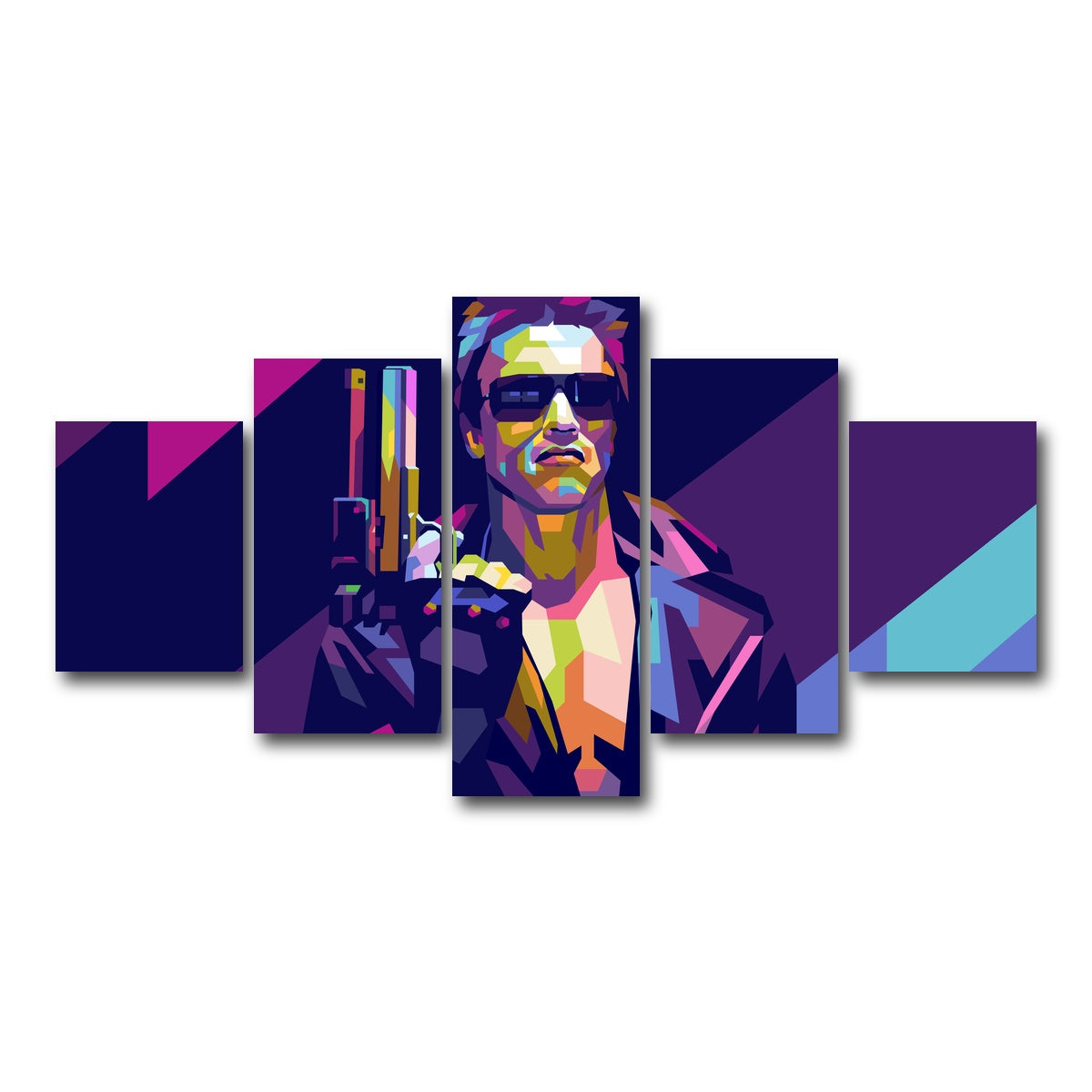 AUTO-MOCKUP WHITE | Terminator Arnold | 5 Piece | Gallery Wrap Canvas | group=5_short