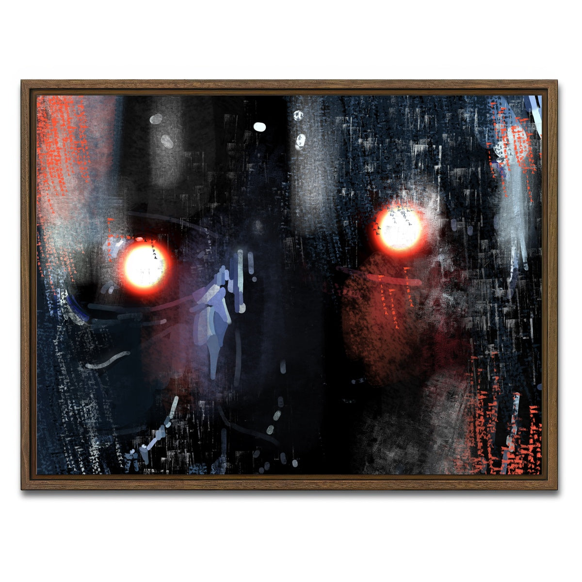 AUTO-MOCKUP WHITE | Terminator Eyes | 1 Piece | Walnut Framed Canvas | group=4x3