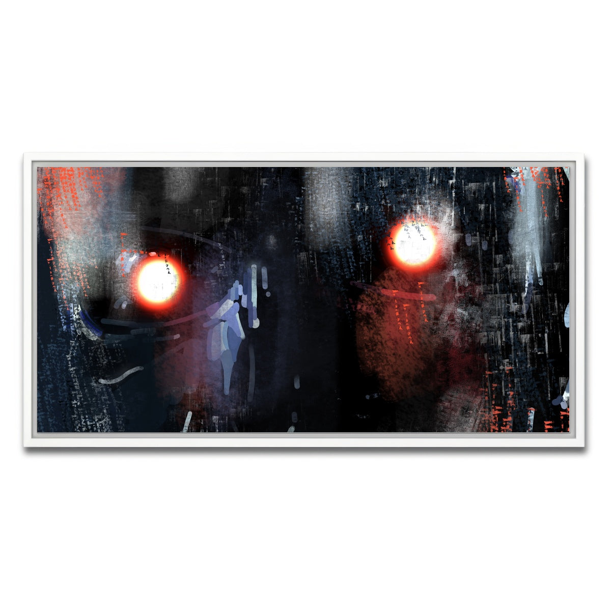 AUTO-MOCKUP WHITE | Terminator Eyes | 1 Piece | White Framed Canvas | group=2x1