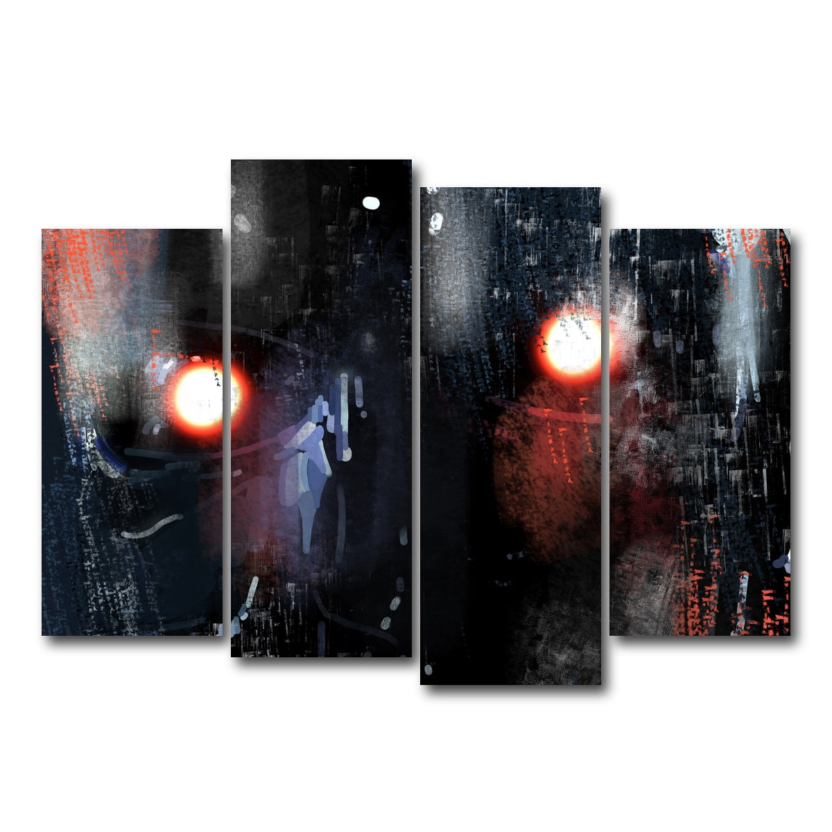 AUTO-MOCKUP WHITE | Terminator Eyes | 4 Piece | Gallery Wrap Canvas | group=4_normal