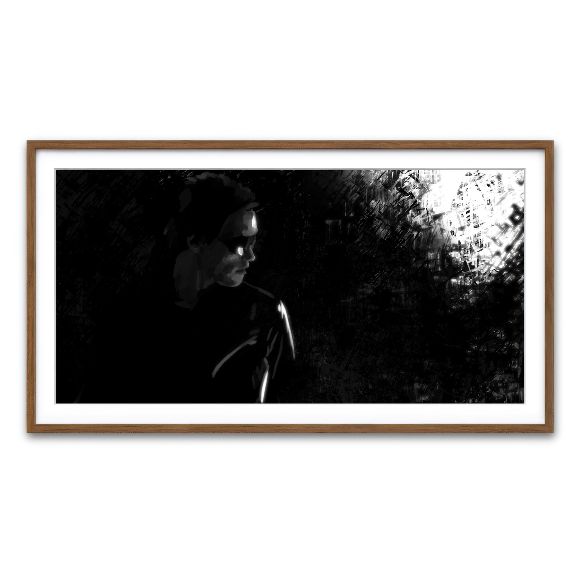 Framed Print 2x1 Walnut