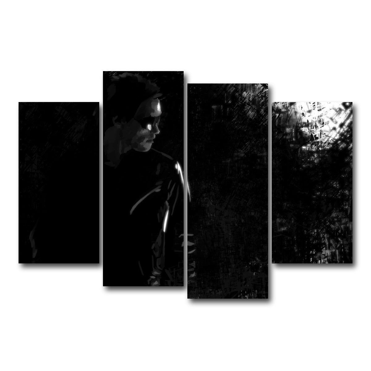 AUTO-MOCKUP WHITE | Terminator in the Shadows | 4 Piece | Gallery Wrap Canvas | group=4_short
