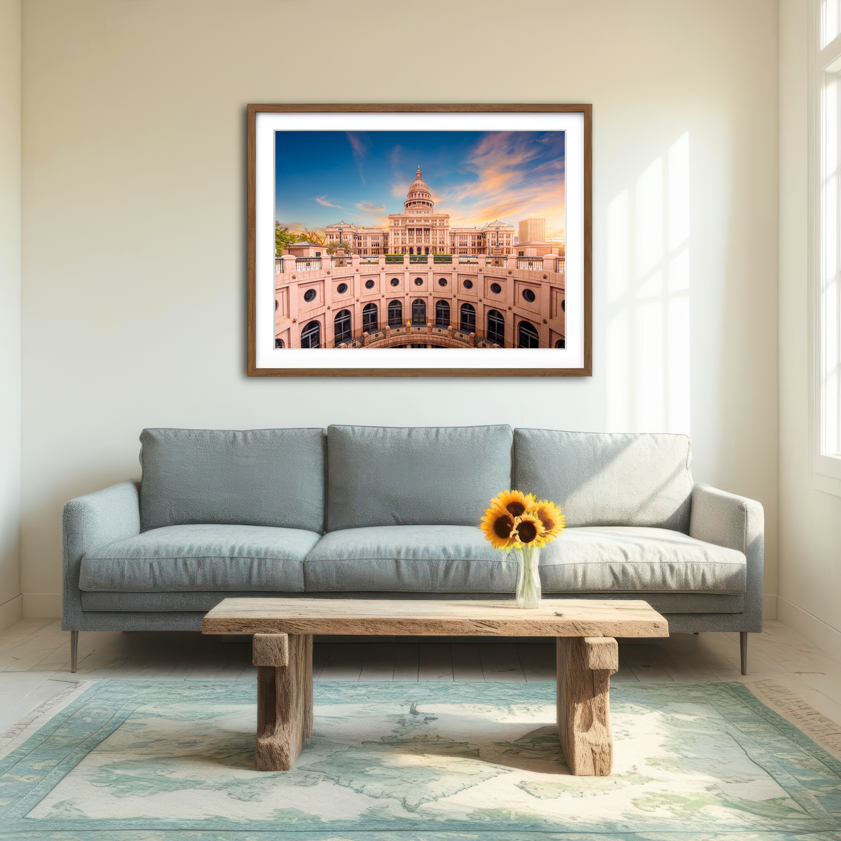 AUTO-MOCKUP ROOM | Texas State Capitol Building Wall Art