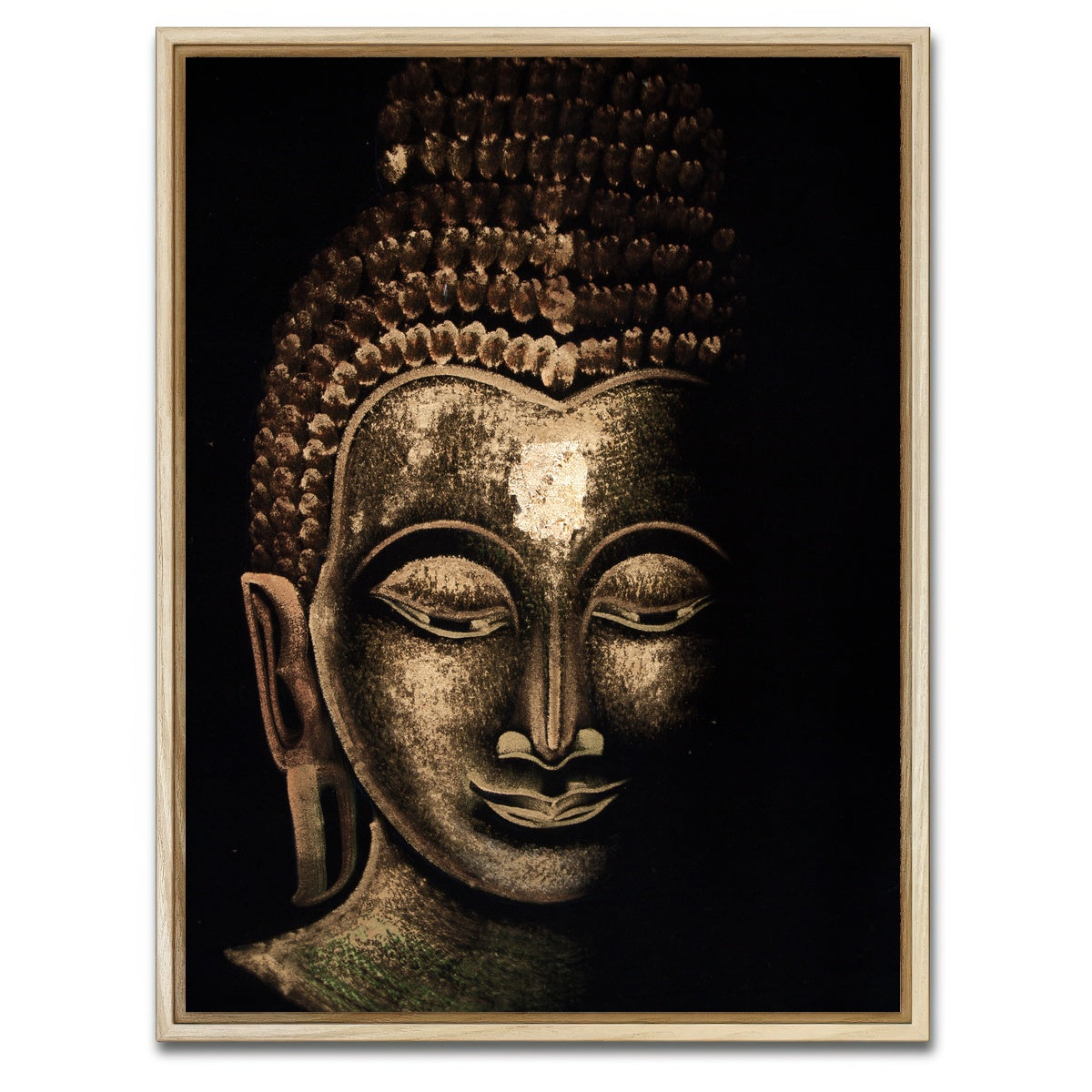 AUTO-MOCKUP WHITE | Thai buddha painting | 1 Piece | Natural Framed Canvas | group=3x4