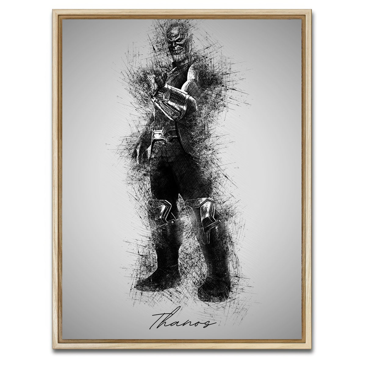 AUTO-MOCKUP WHITE | Thanos of Titan | 1 Piece | Natural Framed Canvas | group=3x4