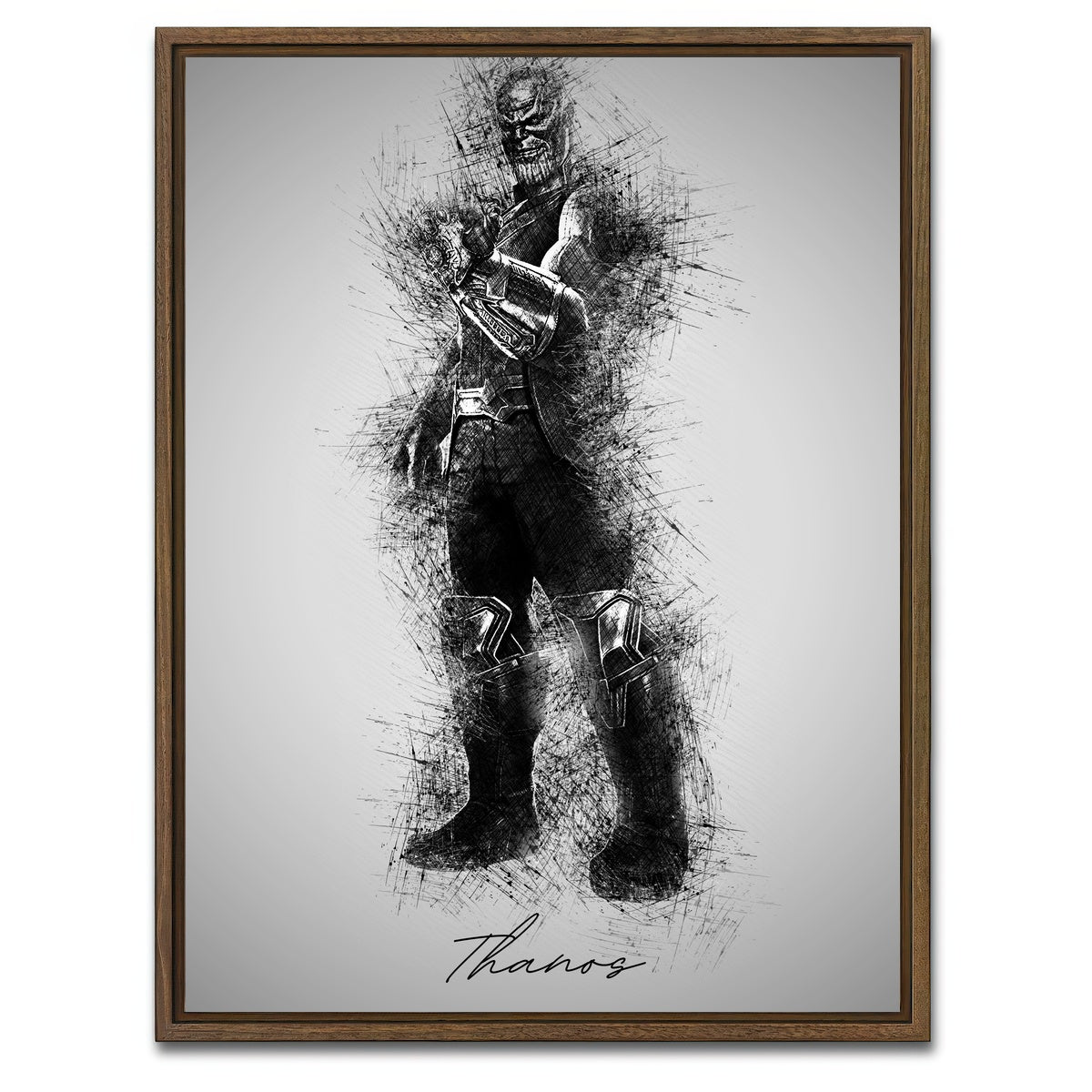 AUTO-MOCKUP WHITE | Thanos of Titan | 1 Piece | Walnut Framed Canvas | group=3x4