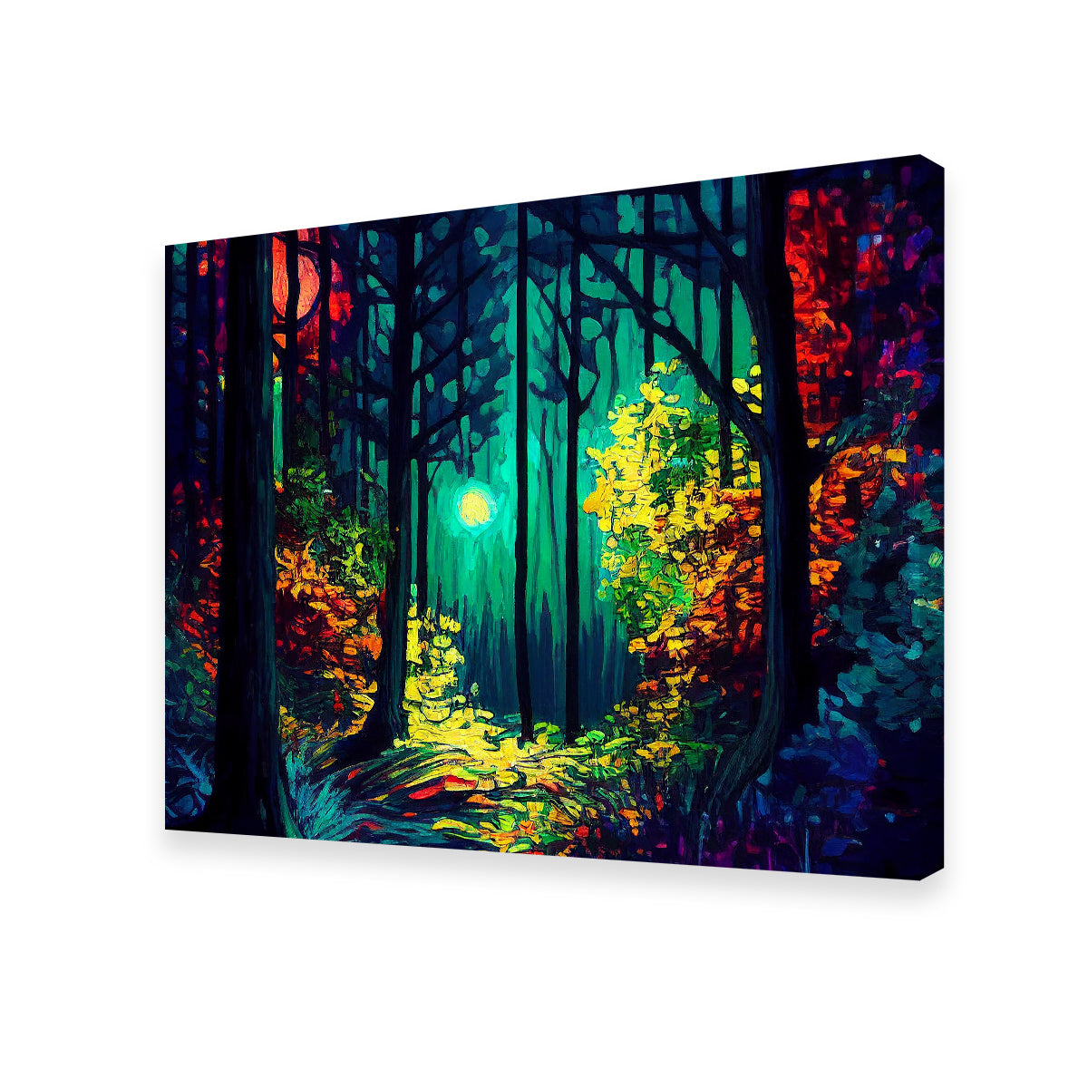 The Moon Through The Forest Wall Art