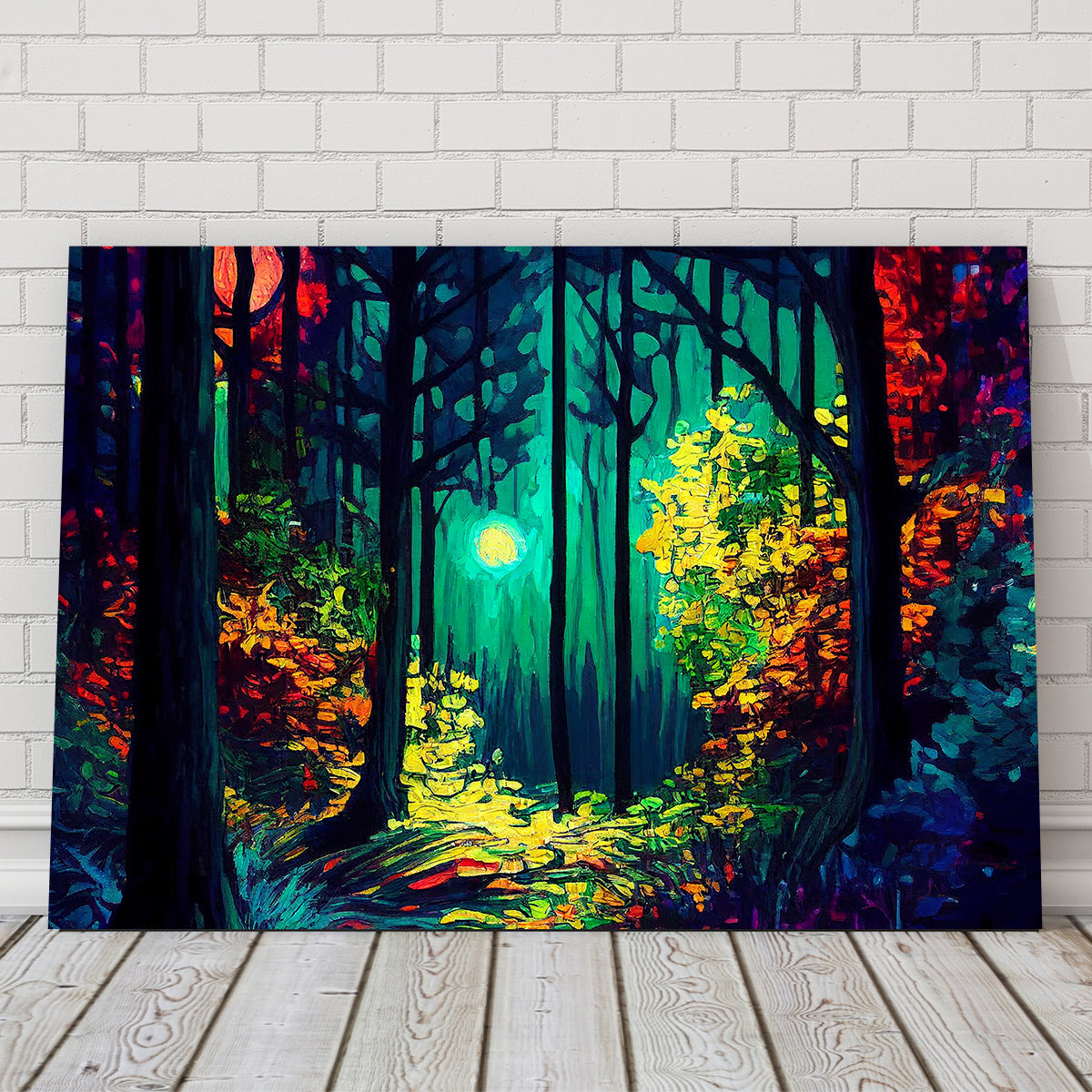 The Moon Through The Forest Wall Art