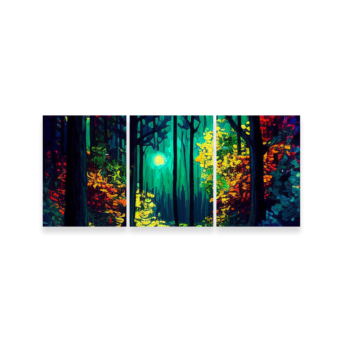 The Moon Through The Forest Wall Art