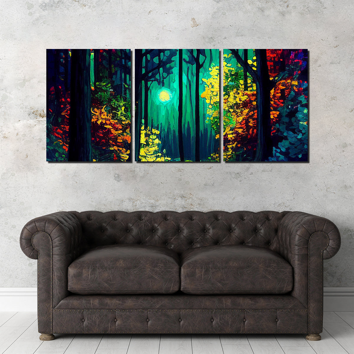The Moon Through The Forest Wall Art