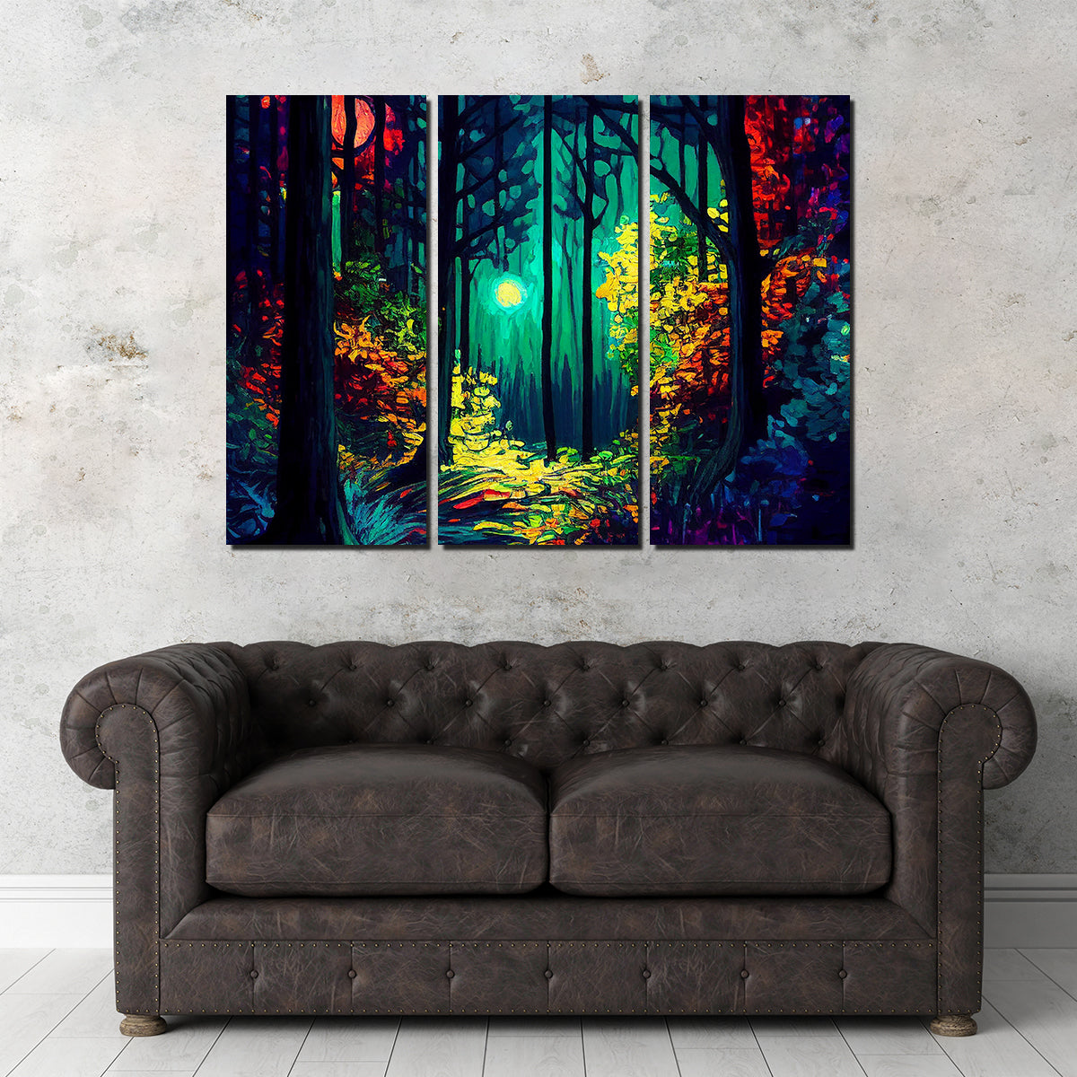 The Moon Through The Forest Wall Art
