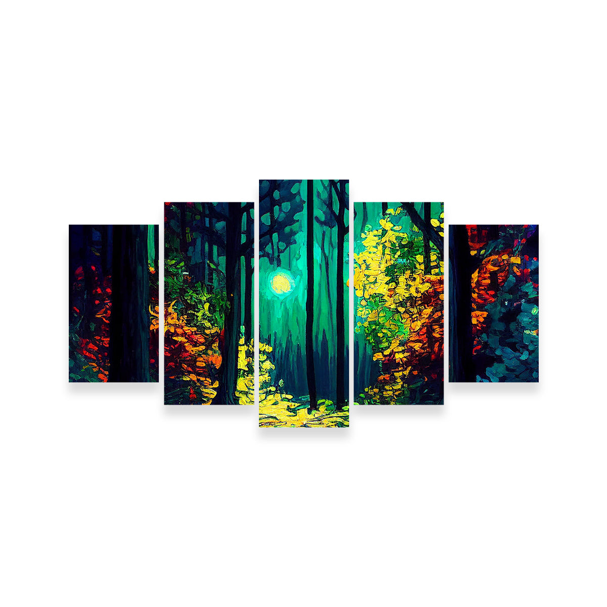 The Moon Through The Forest Wall Art