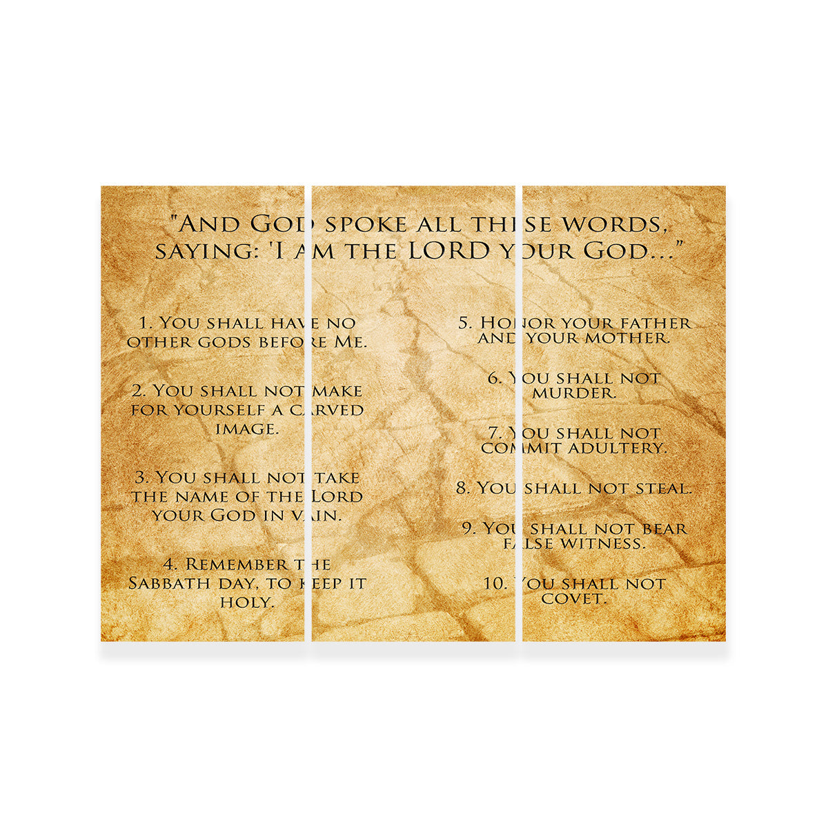 The Ten Commandments Wall Art