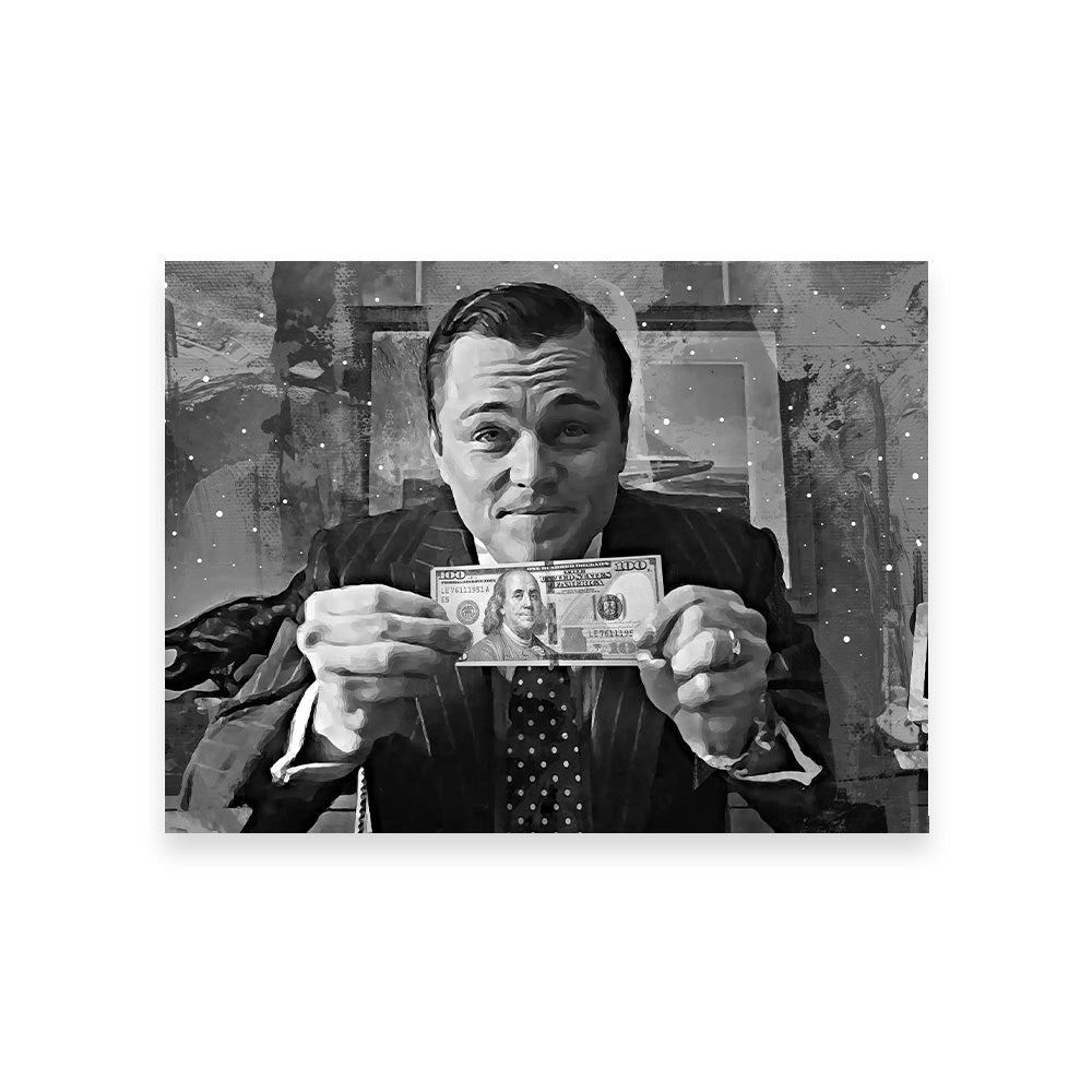 The Wolf of Wall Street Grayscale Wall Art