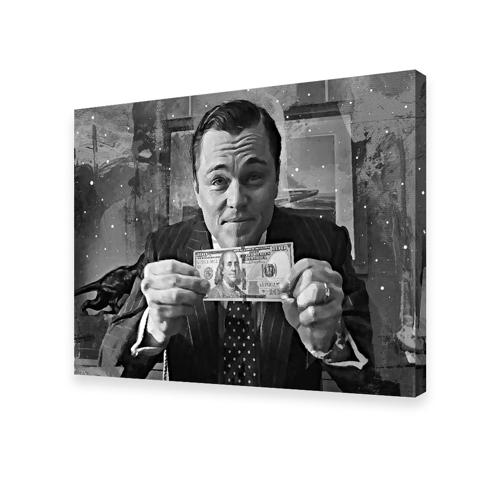 The Wolf of Wall Street Grayscale Wall Art