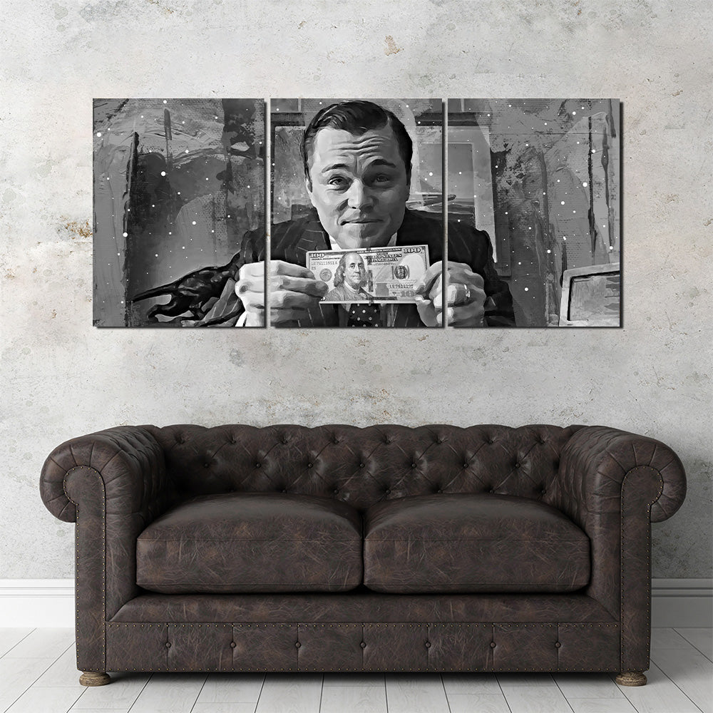 The Wolf of Wall Street Grayscale Wall Art
