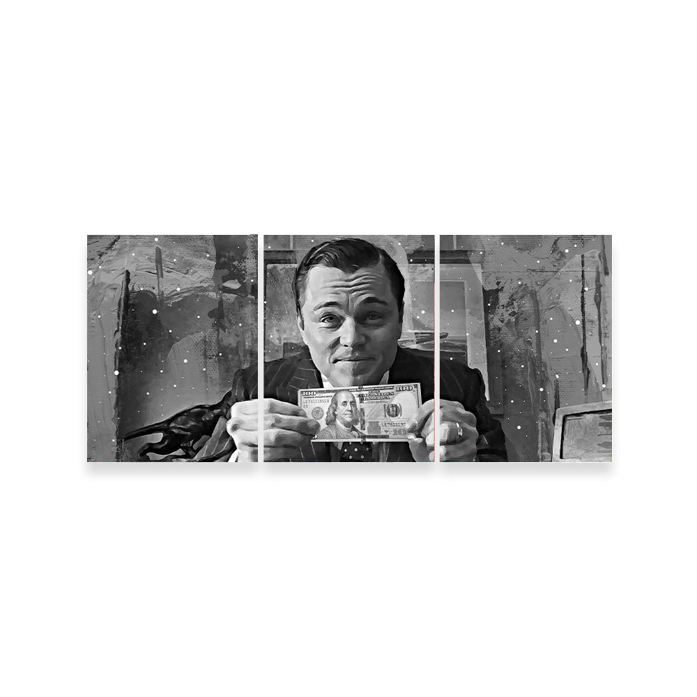The Wolf of Wall Street Grayscale Wall Art