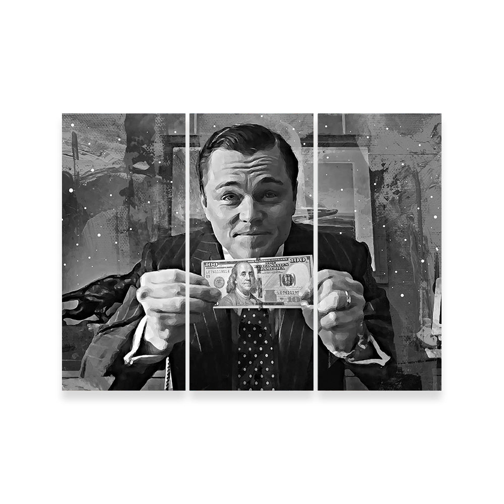 The Wolf of Wall Street Grayscale Wall Art