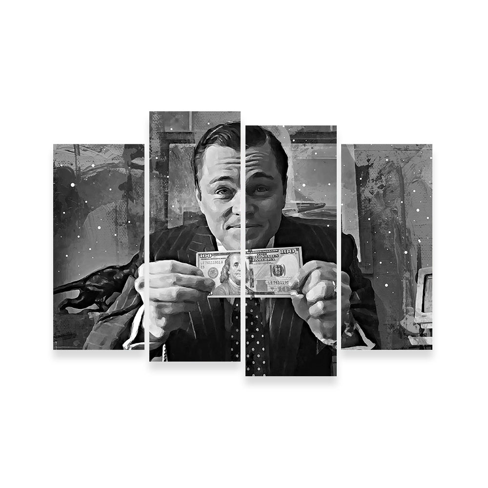 The Wolf of Wall Street Grayscale Wall Art