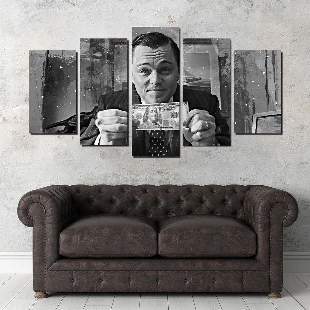 The Wolf of Wall Street Grayscale Wall Art