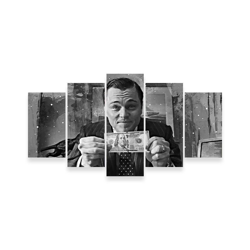 The Wolf of Wall Street Grayscale Wall Art