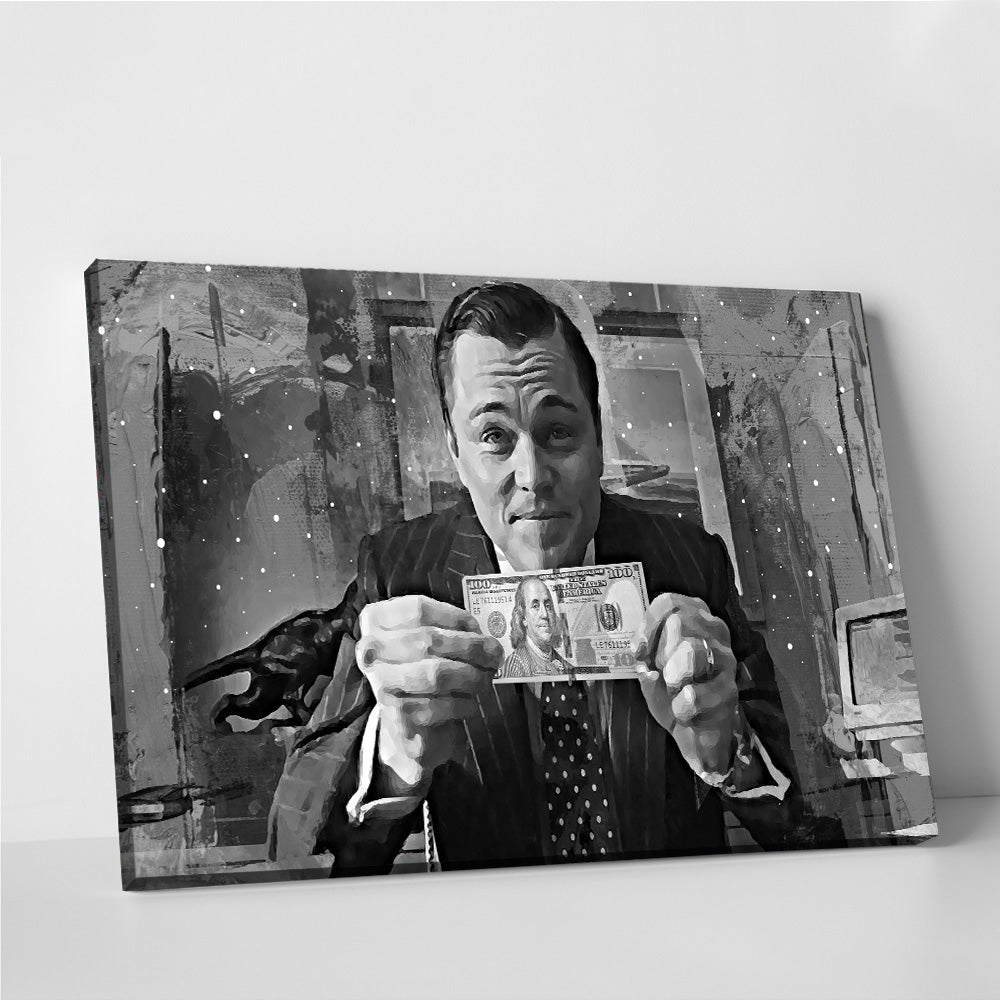 The Wolf of Wall Street Grayscale Wall Art
