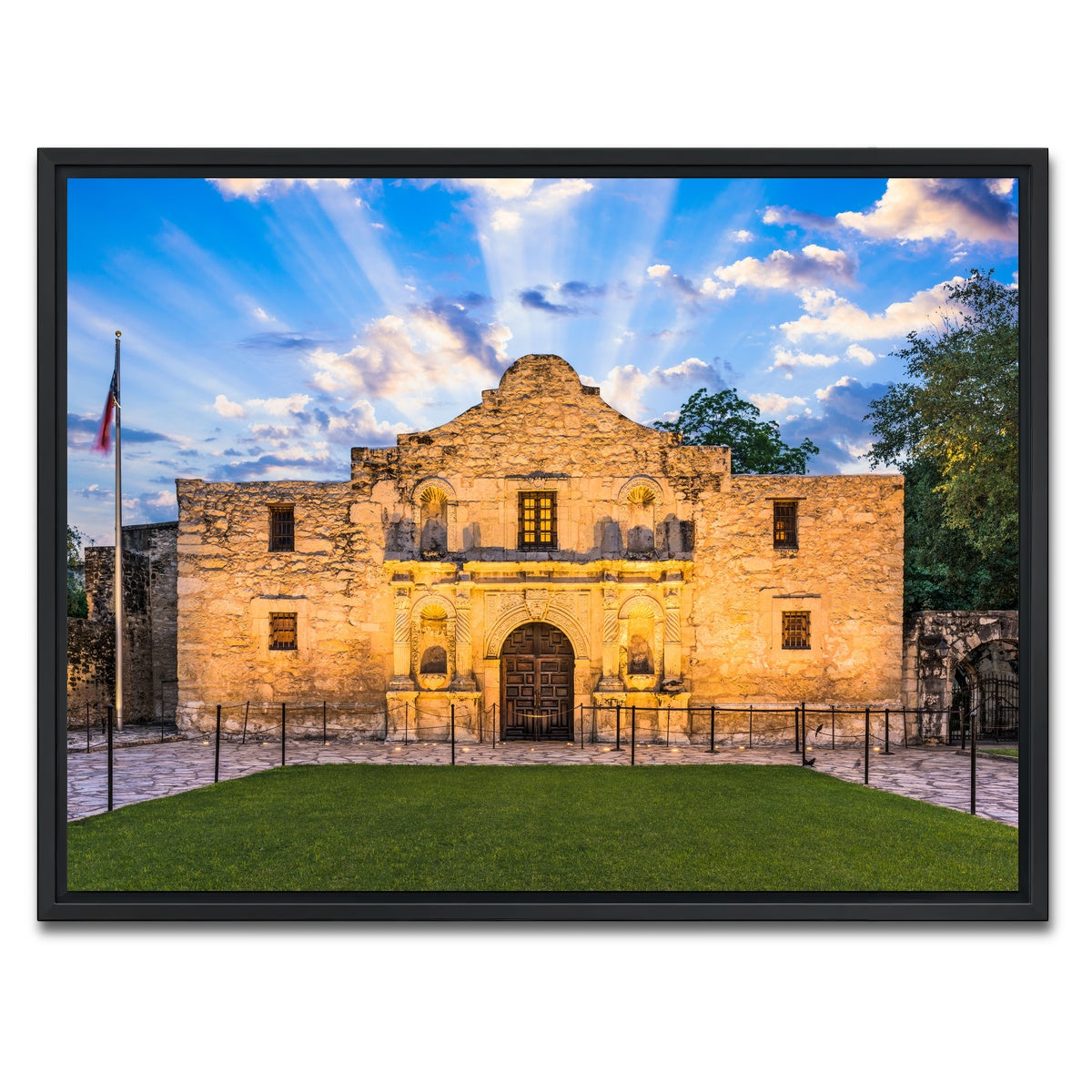 AUTO-MOCKUP WHITE | The Alamo | 1 Piece | Black Framed Canvas | group=4x3