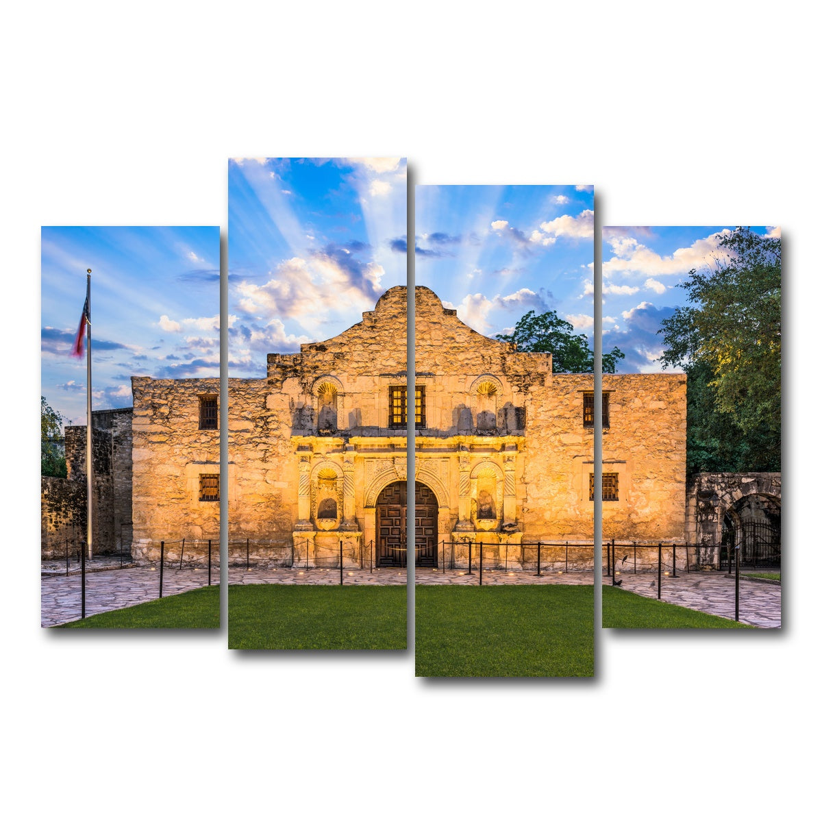 AUTO-MOCKUP WHITE | The Alamo | 4 Piece | Gallery Wrap Canvas | group=4_normal