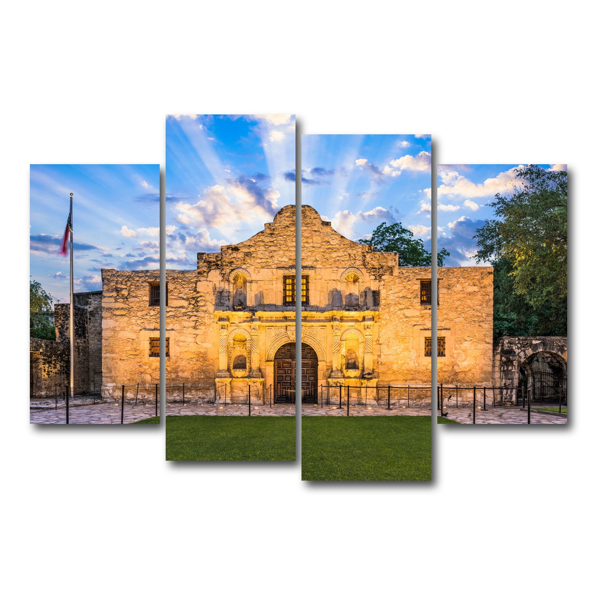 AUTO-MOCKUP WHITE | The Alamo | 4 Piece | Gallery Wrap Canvas | group=4_short