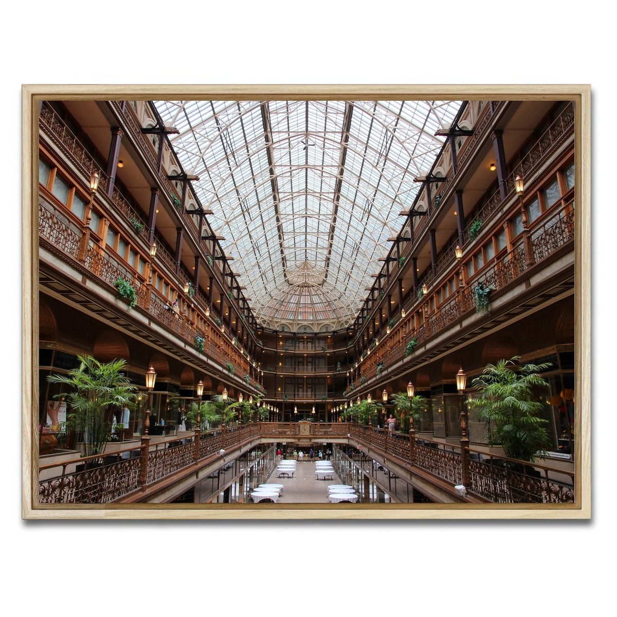 AUTO-MOCKUP WHITE | The Arcade Cleveland | 1 Piece | Natural Framed Canvas | group=4x3