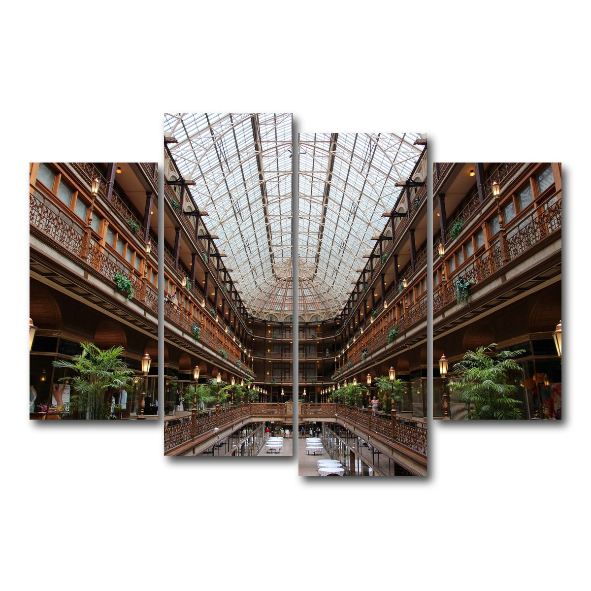 AUTO-MOCKUP WHITE | The Arcade Cleveland | 4 Piece | Gallery Wrap Canvas | group=4_short