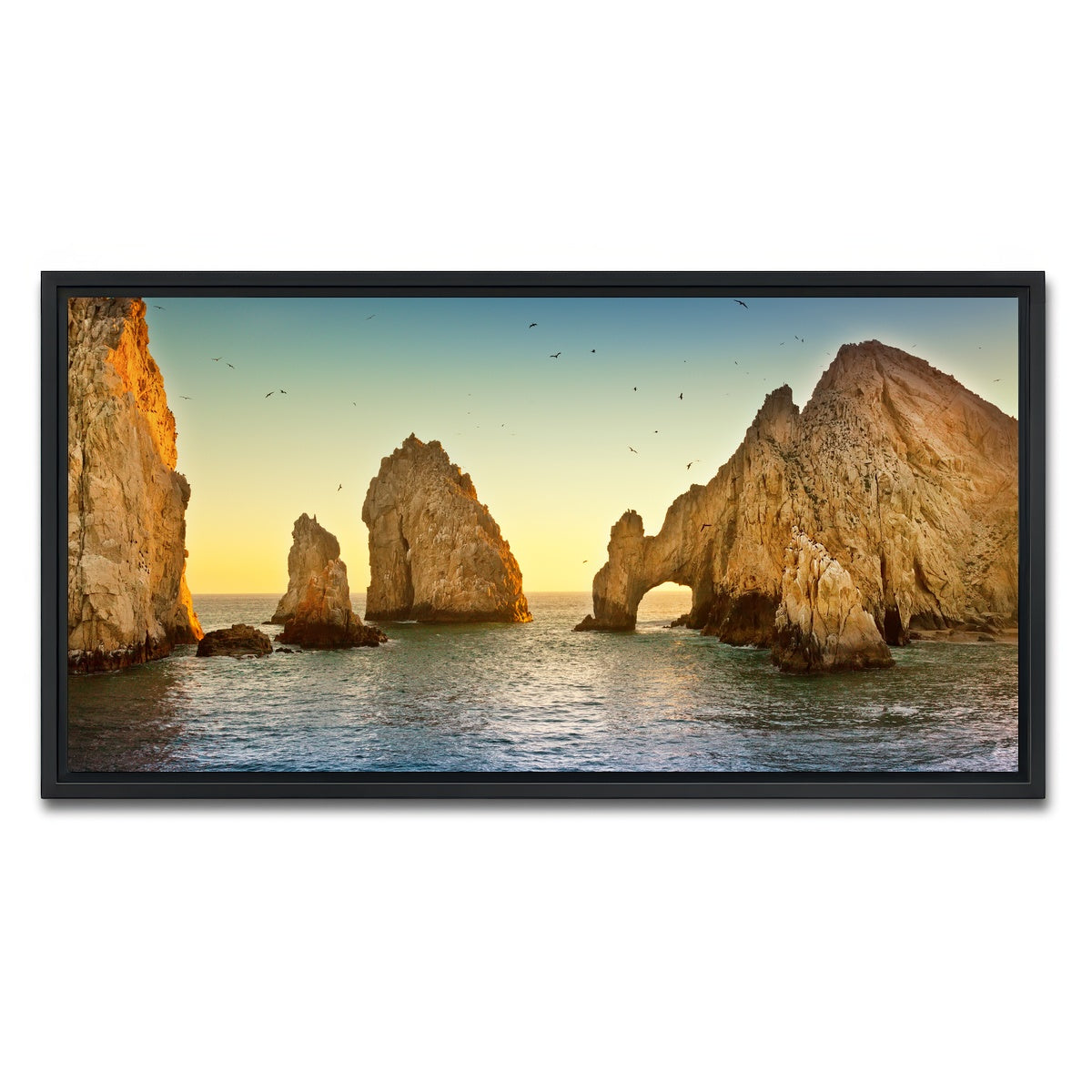 AUTO-MOCKUP WHITE | The Arch Of Cabo San Lucas | 1 Piece | Black Framed Canvas | group=2x1
