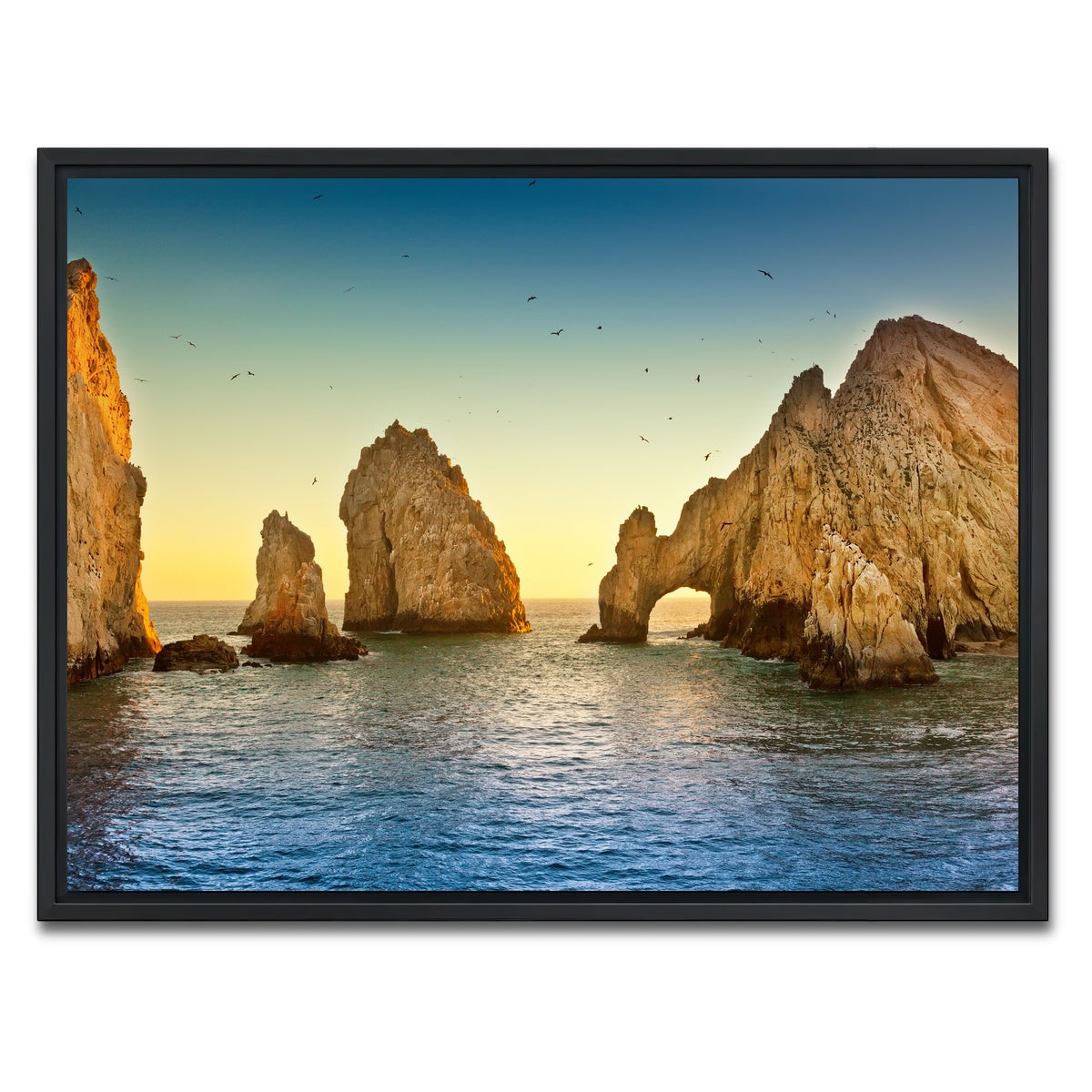 AUTO-MOCKUP WHITE | The Arch Of Cabo San Lucas | 1 Piece | Black Framed Canvas | group=4x3