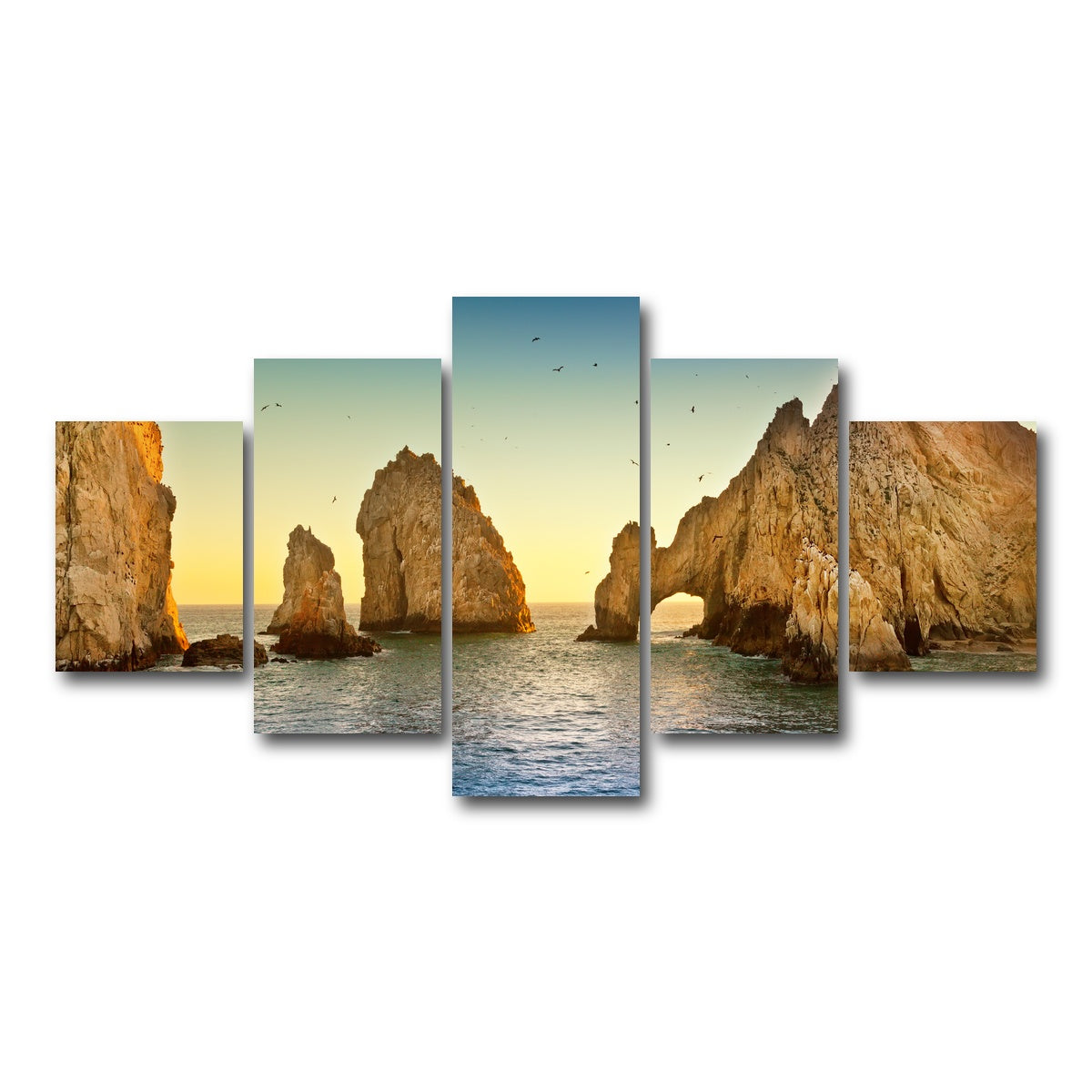 AUTO-MOCKUP WHITE | The Arch Of Cabo San Lucas | 5 Piece | Gallery Wrap Canvas | group=5_short