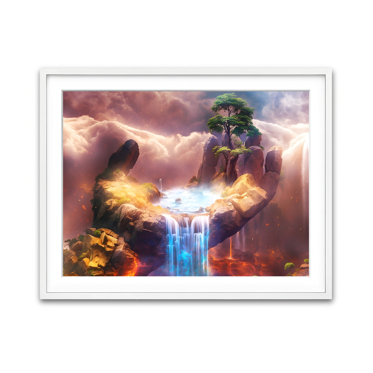 Framed Print 4x3 White