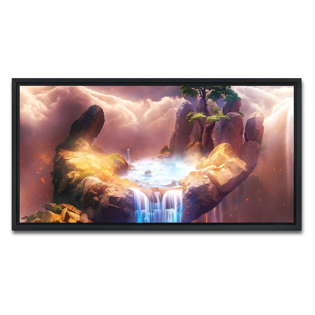 AUTO-MOCKUP WHITE | The Artistry of Nature's Hand | 1 Piece | Black Framed Canvas | group=2x1