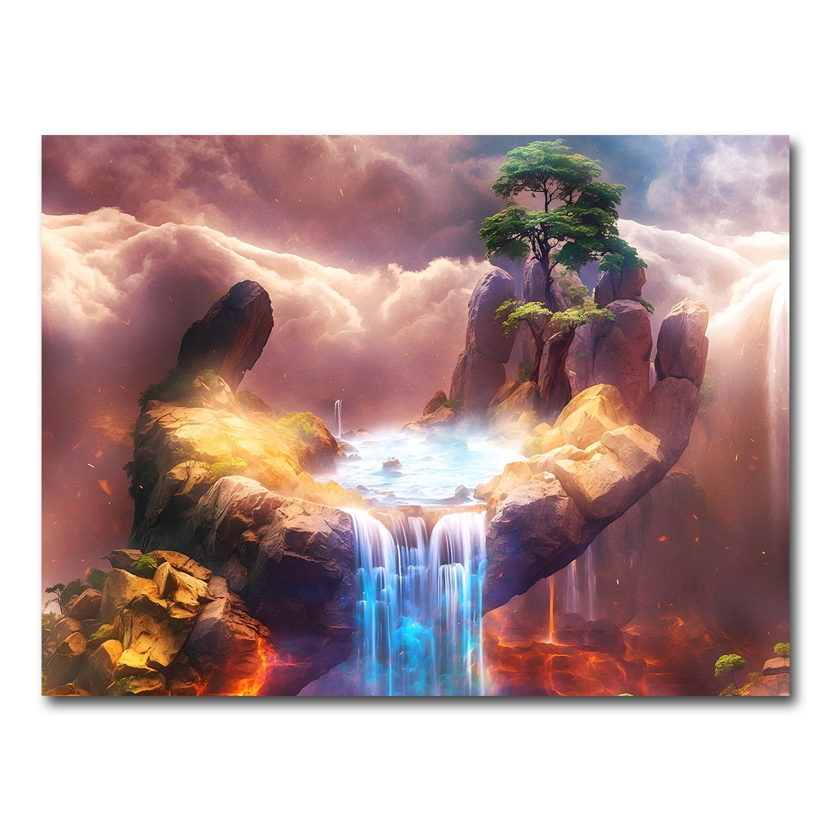 AUTO-MOCKUP WHITE | The Artistry of Nature's Hand | 1 Piece | Gallery Wrap Canvas | group=4x3