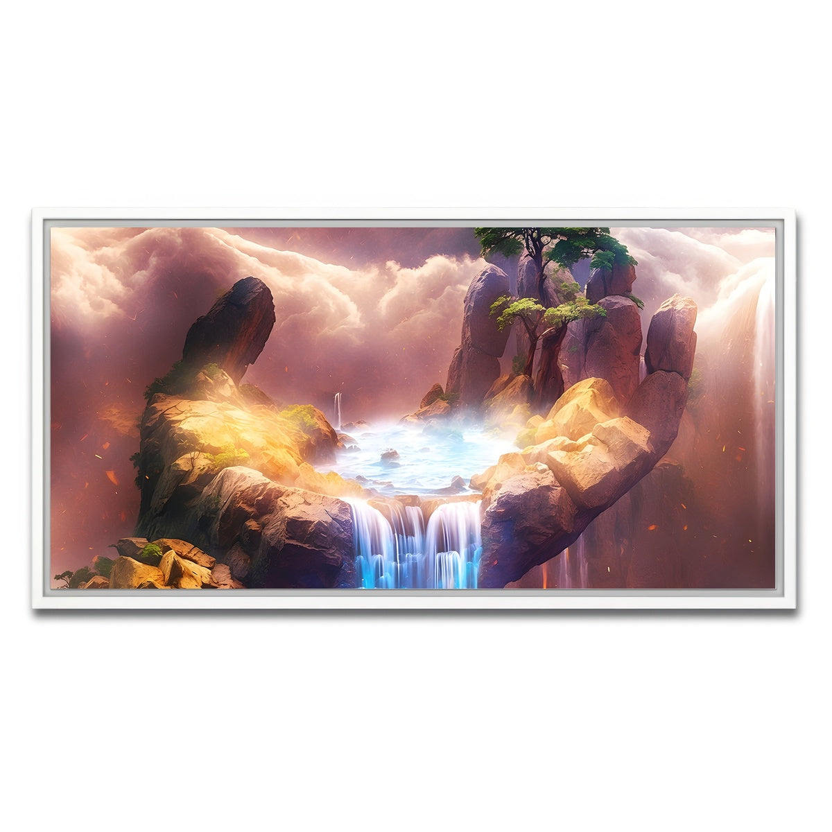 AUTO-MOCKUP WHITE | The Artistry of Nature's Hand | 1 Piece | White Framed Canvas | group=2x1