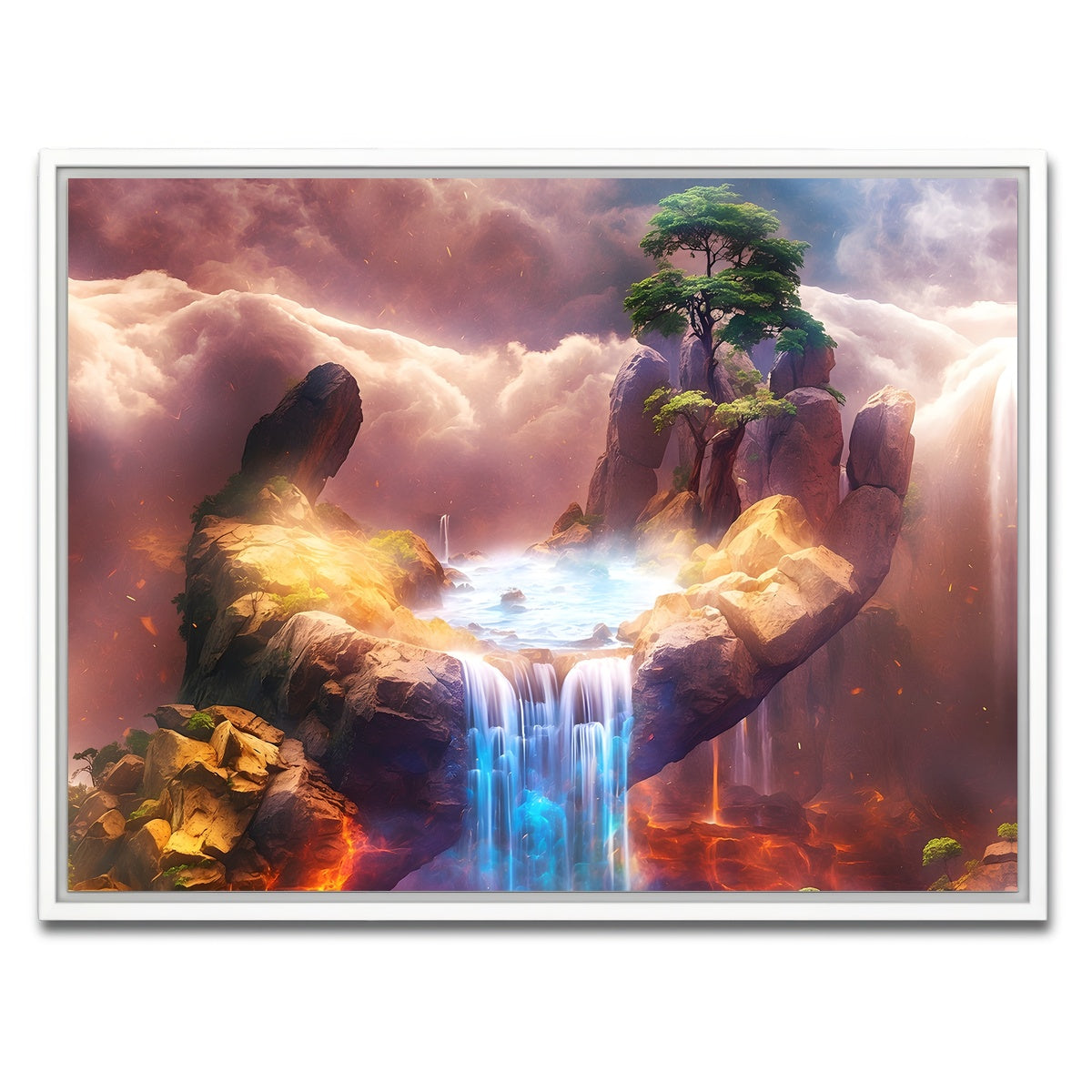 AUTO-MOCKUP WHITE | The Artistry of Nature's Hand | 1 Piece | White Framed Canvas | group=4x3