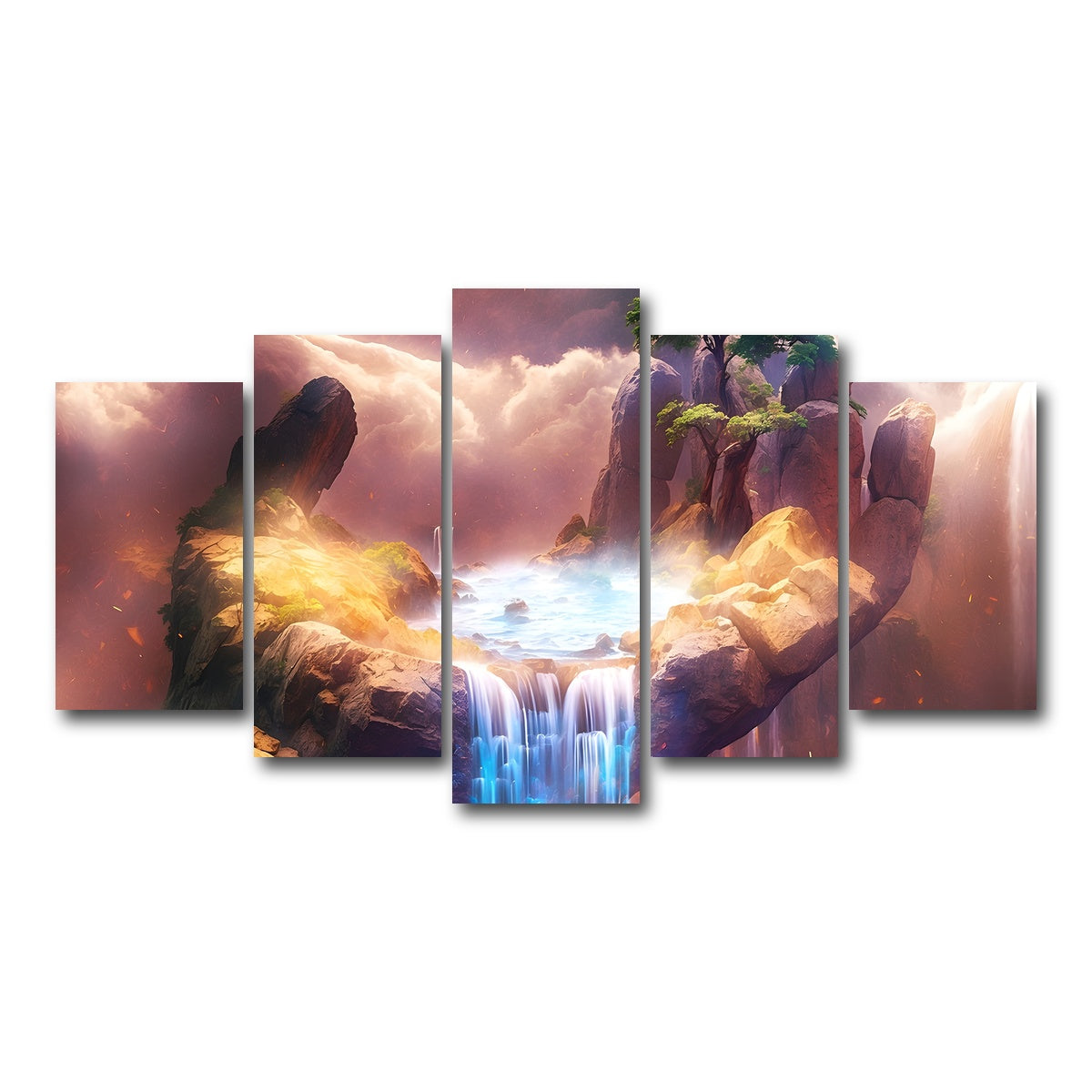 AUTO-MOCKUP WHITE | The Artistry of Nature's Hand | 5 Piece | Gallery Wrap Canvas | group=5_normal