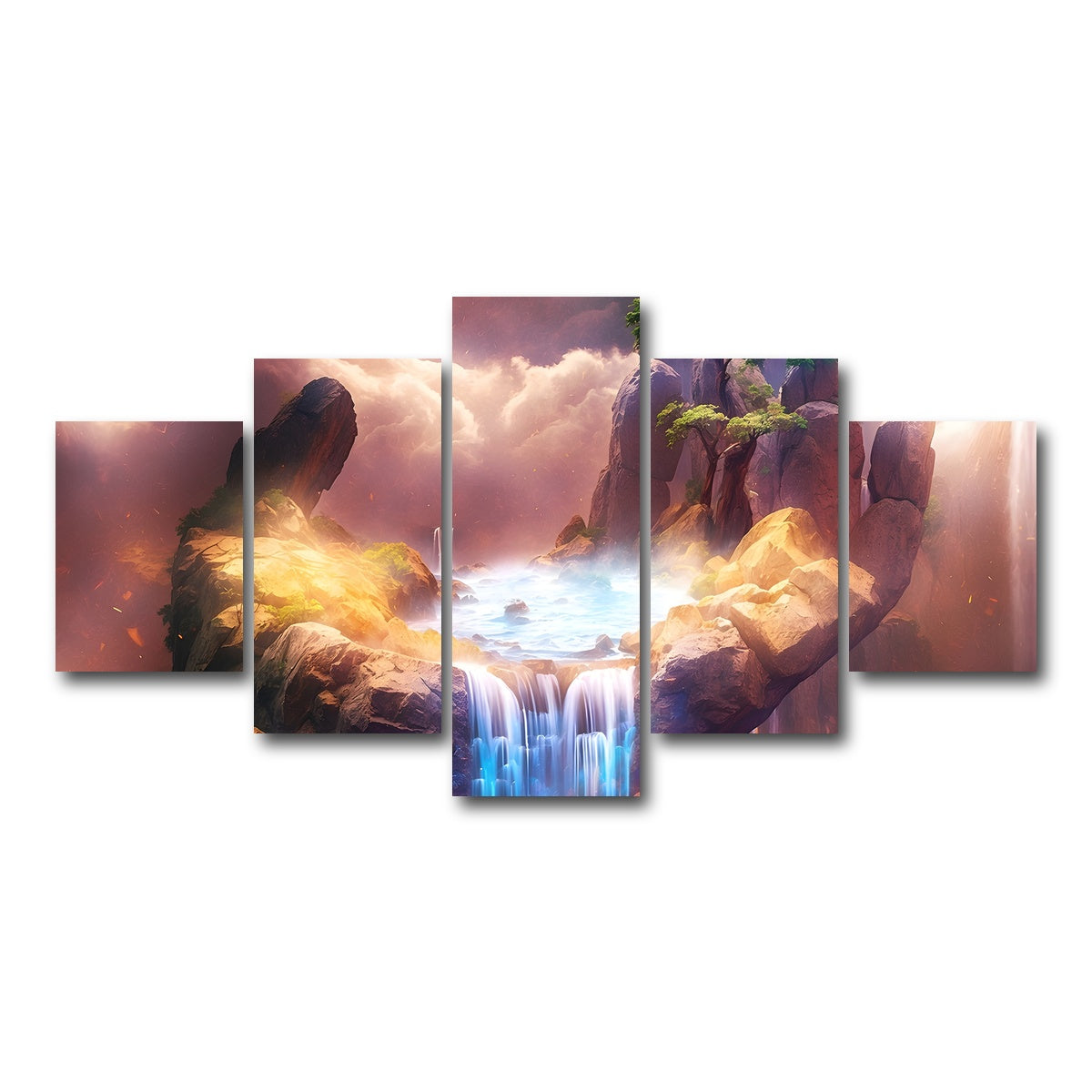 AUTO-MOCKUP WHITE | The Artistry of Nature's Hand | 5 Piece | Gallery Wrap Canvas | group=5_short