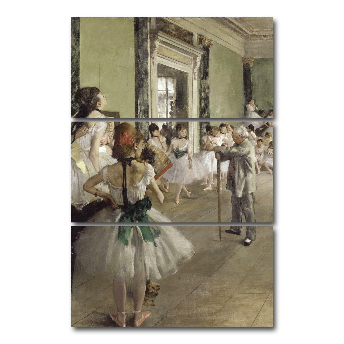 AUTO-MOCKUP WHITE | The Ballet Class | 3 Piece | Gallery Wrap Canvas | group=12x24_stacked